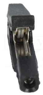 Krokodils izolēts, 2mm, 70VDC/5A, L=42mm, melna krasa