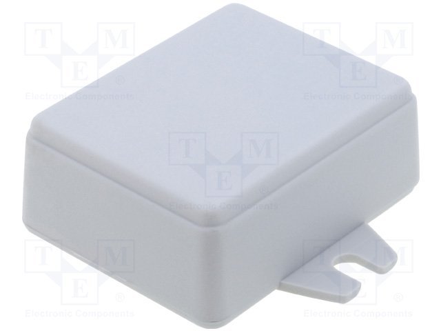 Plastmasas korpuss, 40x50x20mm, ABS, pelēkā krasa, ar piestiprinājumiem