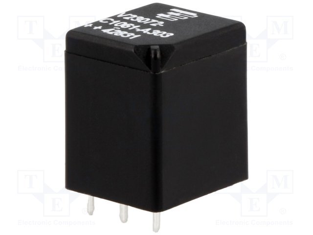 Relejs DC12V, SPDT, 10A/12VDC, 130R(90mA), viens kontakts uz pārslēgšanu, 14.7x16.9x19.2mm, TE Connectivity