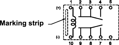 Relejs DC12V, DPDT, 2x0.5A/120VAC, 2x1A/30VDC, 1028R(12mA), divi kontakti uz pārslēgšanu, bistabilas/polarizetais, 9x14x5mm, ZETTLER