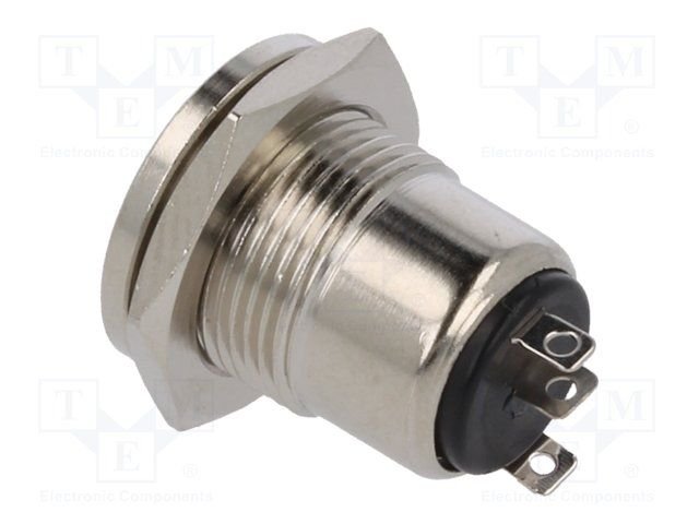 7.9/5.6/0.9mm(8.0/5.4/1.0mm), ligzda, skruvējamā (M12.5x1), on/off, metālisks, vadam, 10A/24VDC, uzgrieznis apakšpusē,  LUMBERG