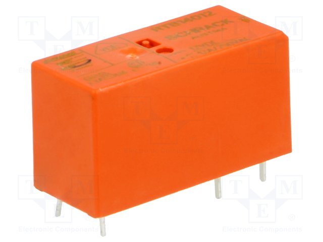 Relejs DC12V, SPDT, 12A/250VAC, 12A/24VDC, 360R(33.3mA), viens kontakts uz pārslēgšanu, 29x15.7x12.7mm, TE Connectivity