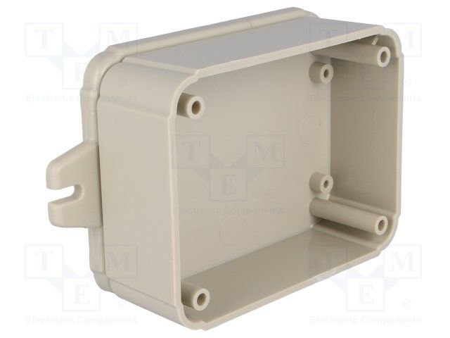 Plastmasas korpuss, 60x80x30mm, IP54, ABS, pelēkā krasa, ar piestiprinājumiem