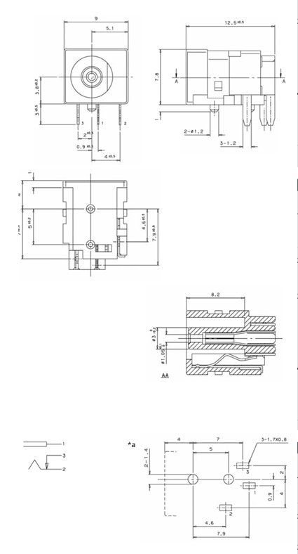 5.5/3.3/1.0mm, ligzda, THT, plastmasas, on/off, 2A/13.5VDC, LUMBERG