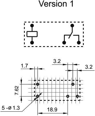 Relejs DC5V, SPDT, 10A/250VAC, 10A/30VDC, 113Ω(53mA), viens kontakts uz pārslēgšanu, 28.5x12.5x10.1mm, HONGFA RELAY