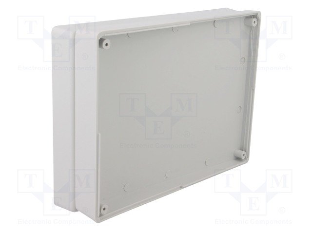 Plastmasas korpuss, 140x190x49/37mm, polistirens, pelekā krasa