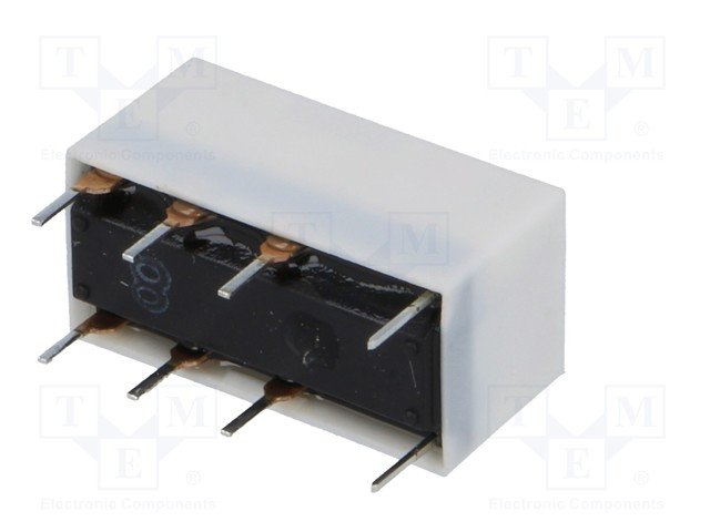 Relejs DC12V, DPDT, 2x2A/125VAC, 2x2A/30VDC, 720R(16.6mA), divi kontakti uz pārslēgšanu, 20.3x10.1x11.4mm, FINDER