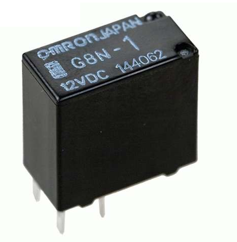 Relejs 12VDC, SPDT, 30A/14VDC, 225R(53mA), viens kontakts uz pārslēgšanu, 14x7.2x13.5mm, Omron