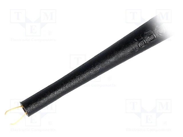 Mērstienis-aizspiednis, tipa pincete, 5A, 300VAC, melnā krasa, POMONA