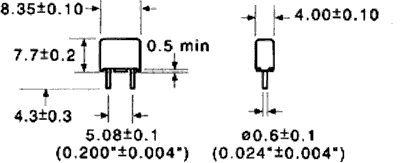 2.5A, TE5, lēns, Drošinatajs 8.4x4x7.7mm, 250VAC
