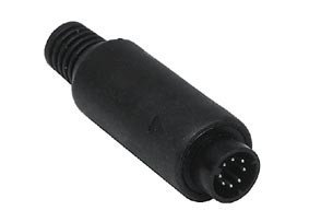 8PIN minidin štekers, 360grad., uz vadu