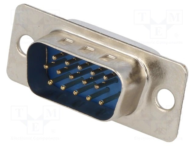 15pin (VGA), D-Sub HD, štekers, taisns, solder type