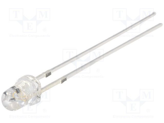 3mm, zils, mirgojoša, 3...4.5V, 1560-2200mcd, 30grad, gaismas diode