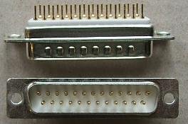 25PIN D-SUB, štekers, gold, PCB type