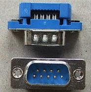 9PIN D-SUB, štekers, Flatcable IDC connector