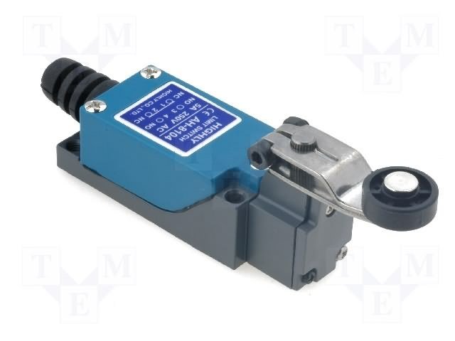 Gala slēdzis, ar sviru L=30mm un rulišiem Ø18mm, NO + NC, 5A/250VAC, IP64, 64x28x25mm