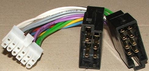 ZRS-26 štekers PIONEER DEH424R=>ISO auto savienotājvads ISO-KENWOOD12P