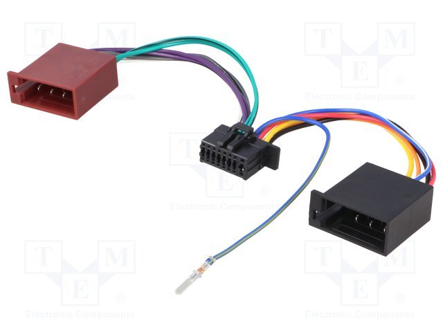 ZRS-214 Connector for radio JVC, Kenwood-> ISO, KD-X141, KD-X341BT, KD-X342BT, KMM-103AY, KMM-103GY, KMM-103RY, KMM-123Y, KMM-BT203