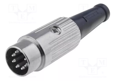 7DIN štekers. 34V/2A, 270°, DELTRON, uz vadu