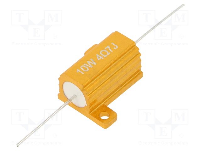 4R7, 10W, ±5%, Rezistors ar radiatoru, 15.3x20.4x10mm
