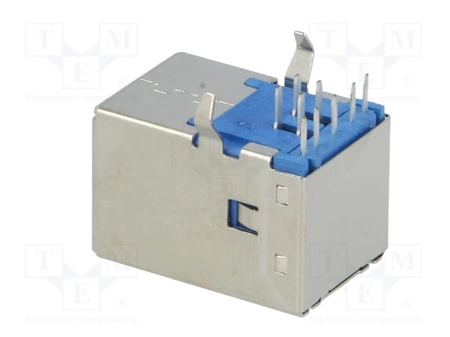 USB B(3.0) ligzda, uz šasija DIP montāža, horizontāla