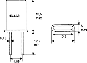6.75MHz CQ kvarcs, HC49