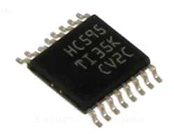 74HC595PWR SMD Mikroshēma 8 BIT SHIFT REG-LATCH, 2...6VDC, TSSOP16