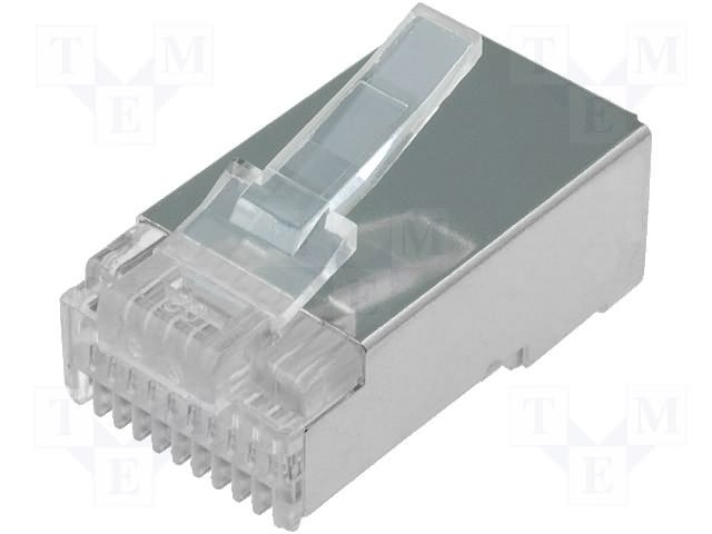 RJ50(10/10), štekers, CRIMP, ekranets