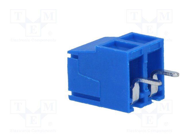 Terminal blocks PCB, 2pin, 3.5mm, 1.0mm2, 300V/12A, 7.4x9.1x7mm, leņķisks