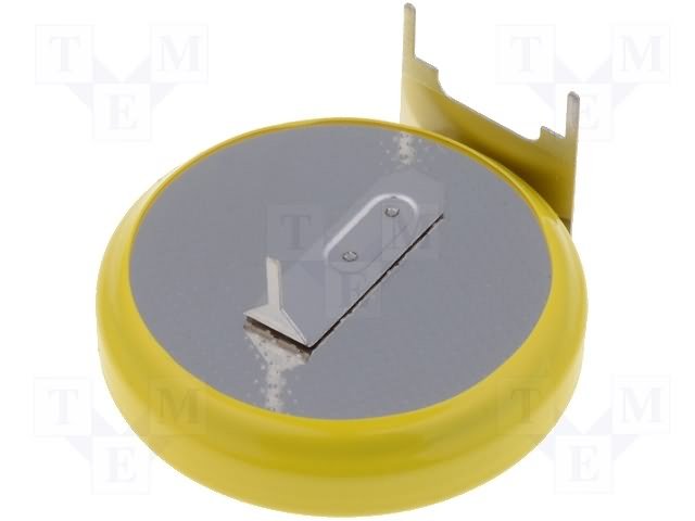 CR2450 litija baterija, horizontala ar kajām, 3.0V, Ø24x5.0mm, 620mAh, PANASONIC, 7.5gr