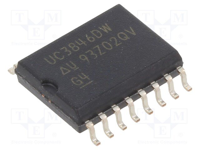 UC3846DW SMD Mikroshēma, PMIC, PWM controller, 0÷70°C, 7.7÷40V, SO16-W