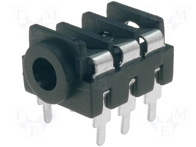 3.5mm ligzda, stereo, plastmasas, THT, 2 x on/off, CLIFF