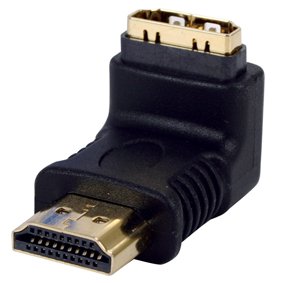 HDMI štekers uz HDMI ligzda, 90°, pārēja