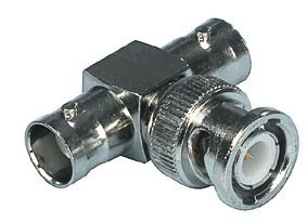 BNC štekers uz 2BNC ligzda, T-veida, , pārēja