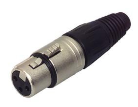 XLR 3PIN, ligzda, vadam, pelka/melna krasa, NEUTRIK