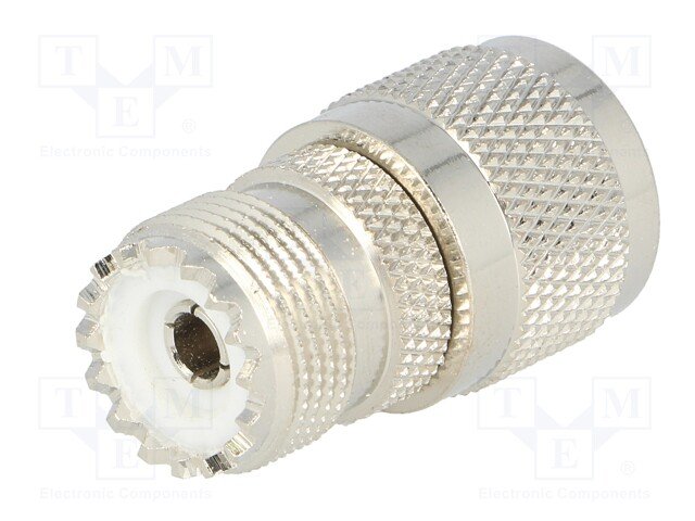 N konektors štekers uz UHF ligzda, pārēja