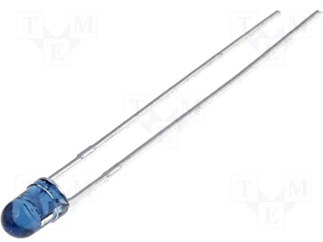 3mm, infrasarkans gaismas diode, 940nm, 3.6mW, 30°, caurspīdīgs-zils