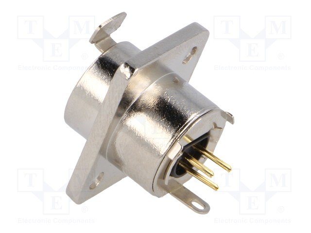 XLR mini 3PIN ligzda uz šasijai kvadrats