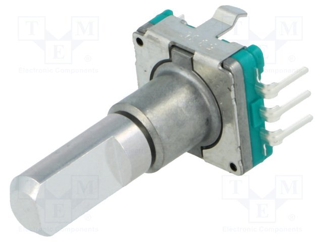 Enkoders, 15imp/revol., 11.7x12, L=20mm, metāla rokturis D=6mm, vertīkals, bez spiedpogas, bez vītnes