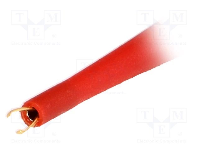 Mērstienis-aizspiednis, tipa pincete, 5A, 300VAC, sarkanā krasa, POMONA