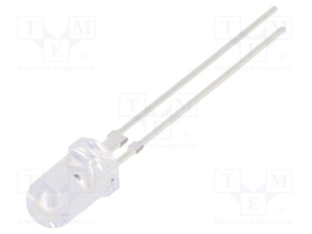 5mm, jantara krasa, 446...595mcd(6...8lm), 15°, 2..2.8V/75mA, 590-600nm, gaismas diode