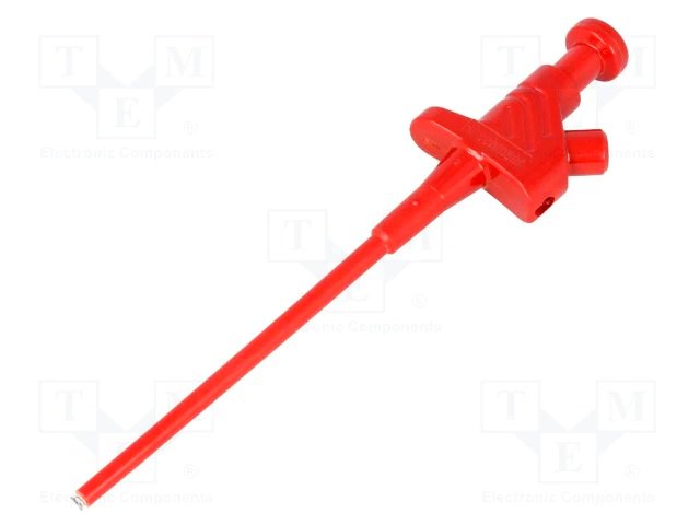 Testera kleps 60VDC, L=158mm, 4rmm ligzda, sarkana krasa