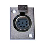 XLR 7PIN, ligzda, šasijai ar flanciem (2 skrūves)