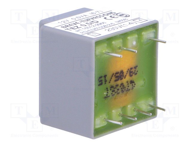 Transformators 220V=>12V, 40mA, 0.5VA, 22x24x19mm