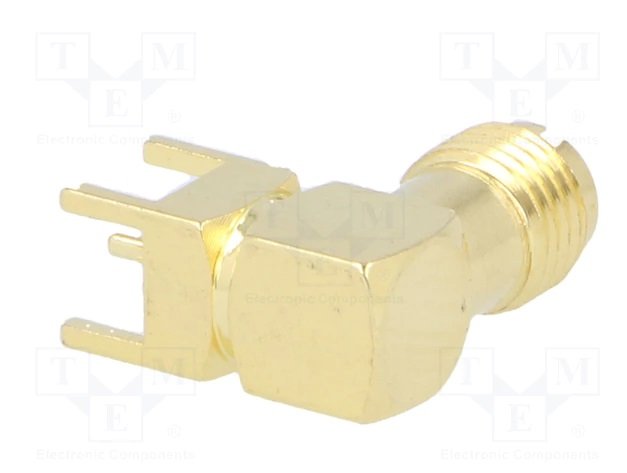 SMA ligzda, leņķisks 90°, šasijai, 6x6mm