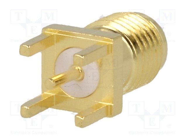 SMA ligzda, taisns, vertikalais, šasijai, 6x6mm