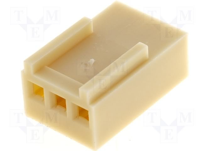 3pin, štekers/mama uz vadam, bez kontaktiem, solis=2.54mm, 250V/3A, NS25