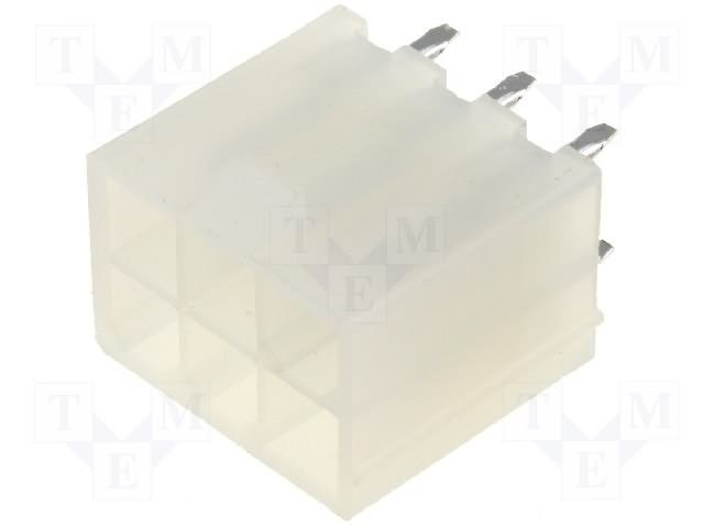 6pin(2x3), "papa", 4.2x4.2mm, THT, "Mini-Fit® serija, 9A/600V, taisns