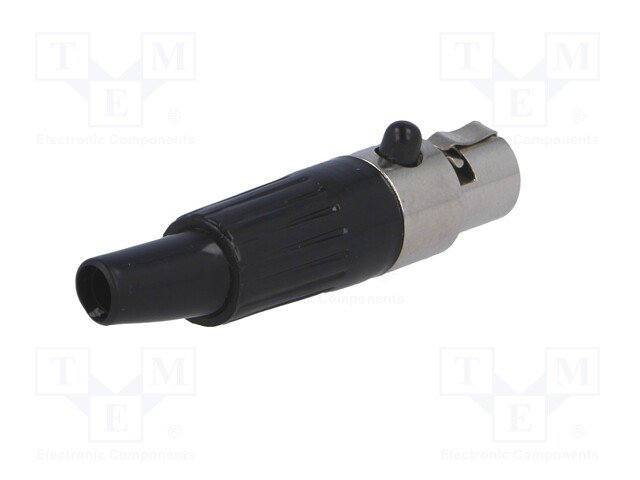 XLR mini 4PIN ligzda, vadam, melna krasa