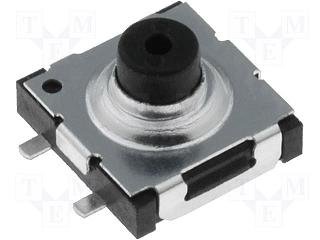 Mikroslēdzejs horizontāls, SPST-NO, OFF-(ON), 0.05A/12VDC, SMD, 6x6.4x2.3mm, 2.6N, L=1.5mm